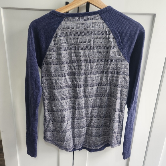 Lucky Brand Thermal Henley Long Sleeve Top Raglan Small - Picture 6 of 6